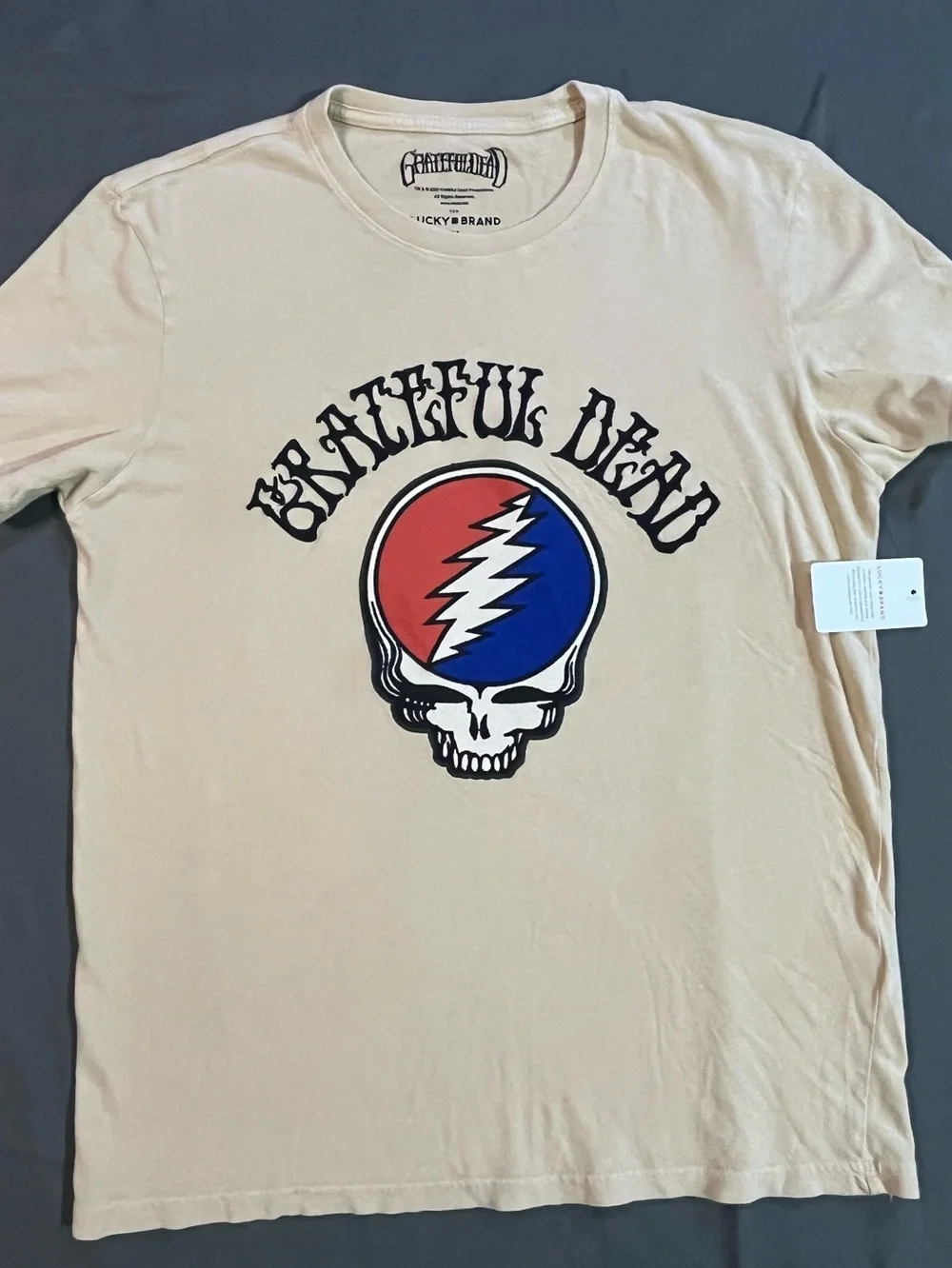 Grateful Dead Embroidered Tshirt, Lucky Brand, Sz M, NWT